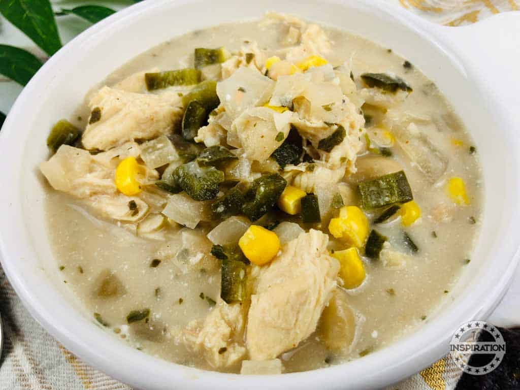 Slow Cooker Chicken Chili in a bowl.