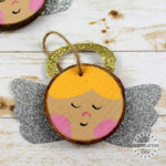 Cute Glitter Angel Ornament.