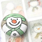 Snowman Painted Rock.