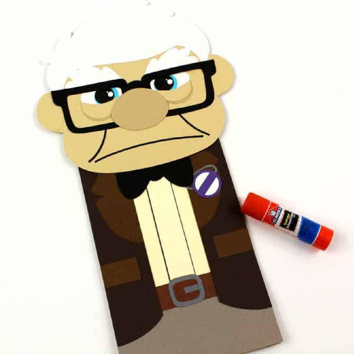 Disney Up Carl Paper Bag Puppet