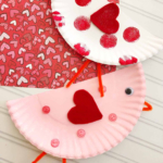 Paper Plate Bird Craft For Valentines.