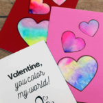 Tie Dye Valentines Cards.