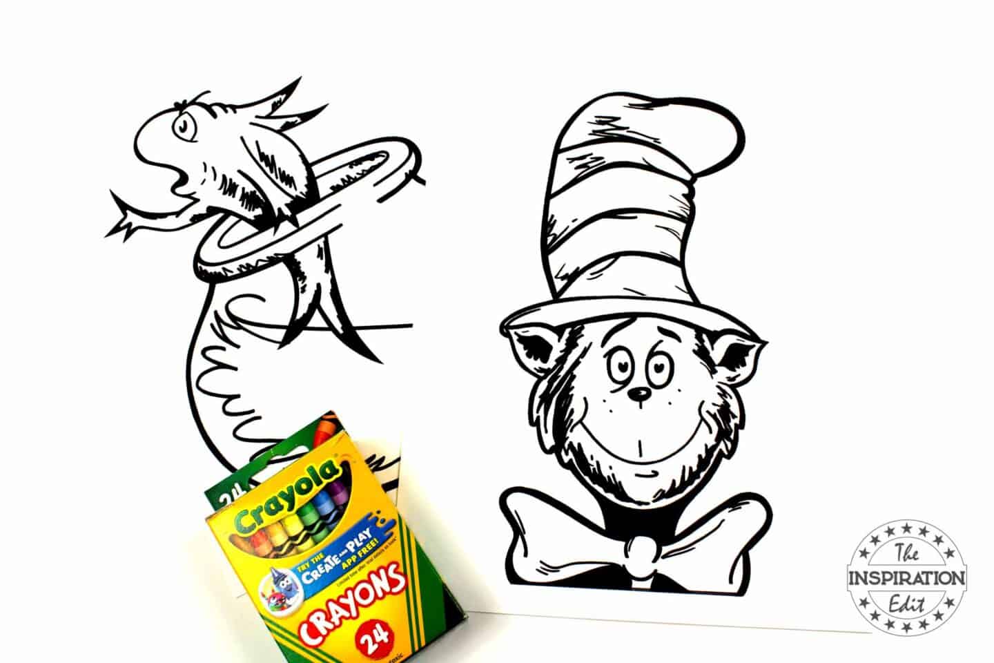 supplies needed for dr seuss coloring page