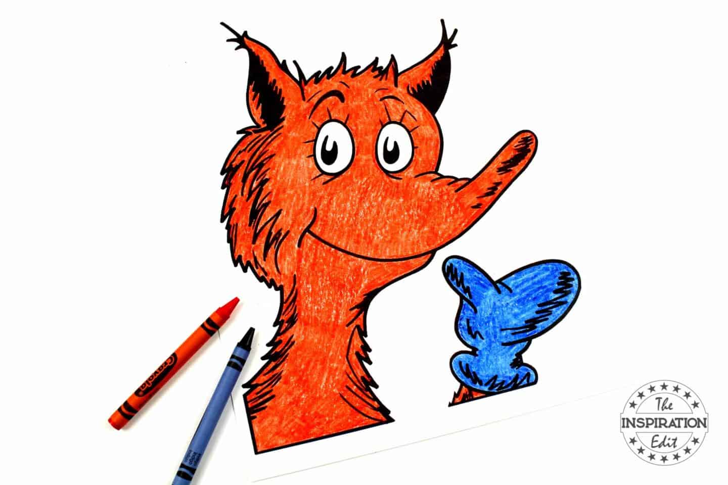 Printable Coloring Pages for Fox in Socks.
