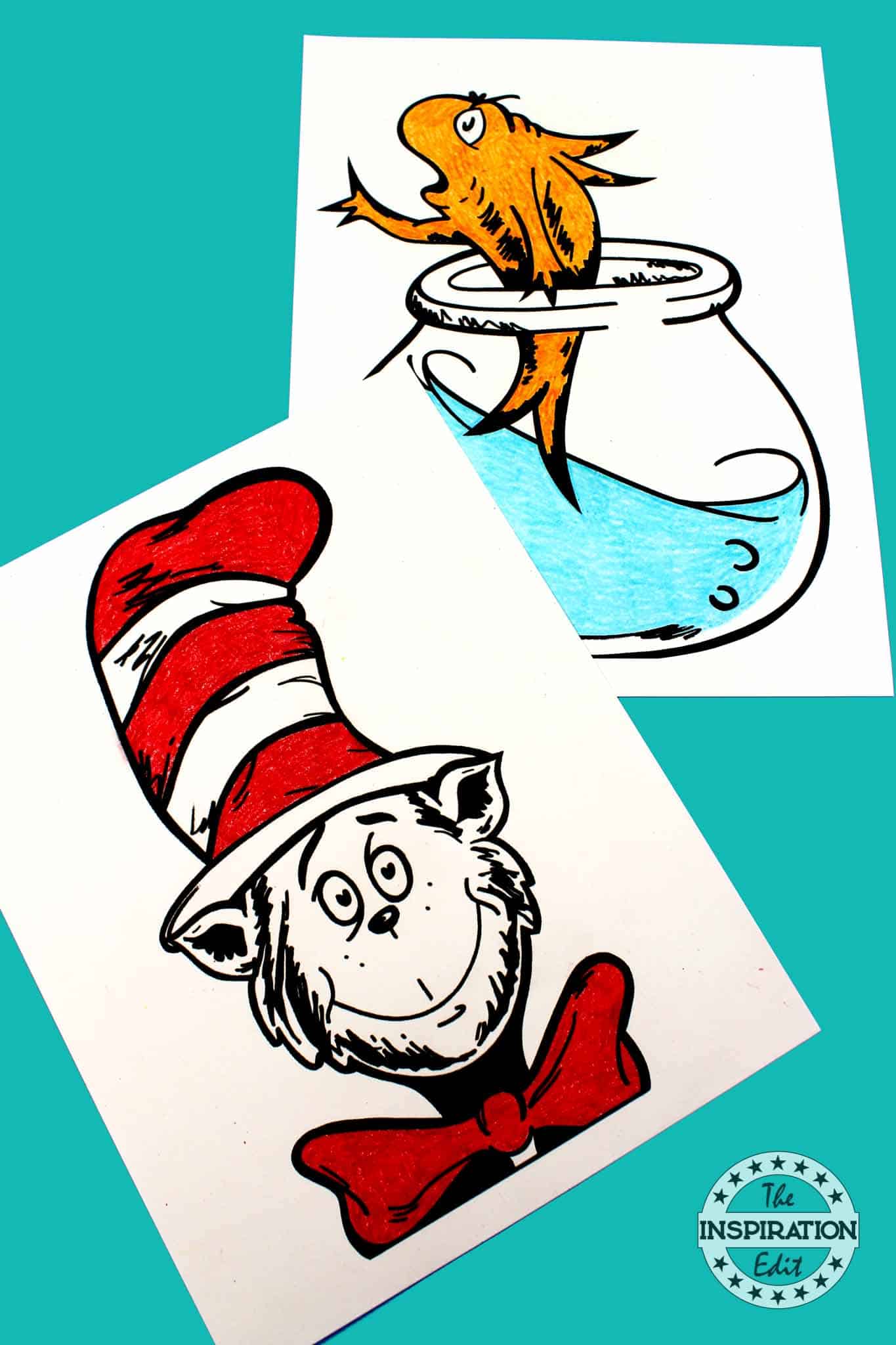 cat in the hat coloring pages