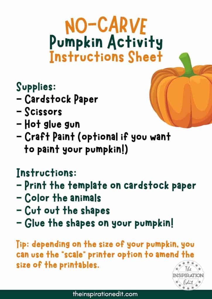 Free Pumpkin Printable Template.