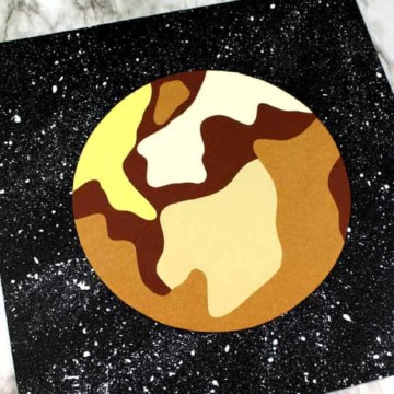 Pluto map painting on a paper.