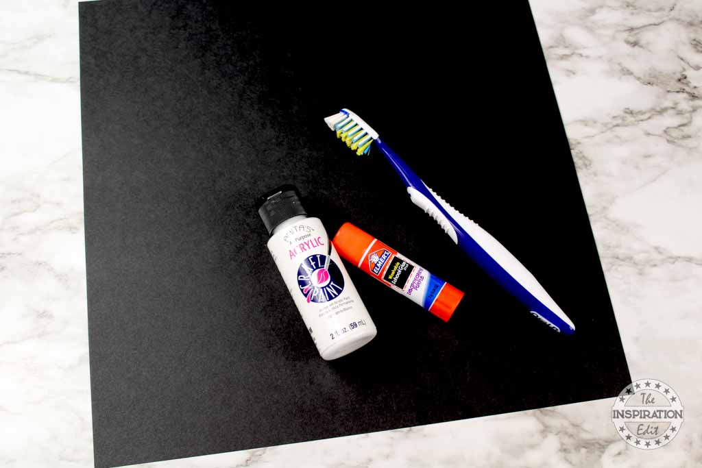 Use Toothbrush to Make Galaxy Background.