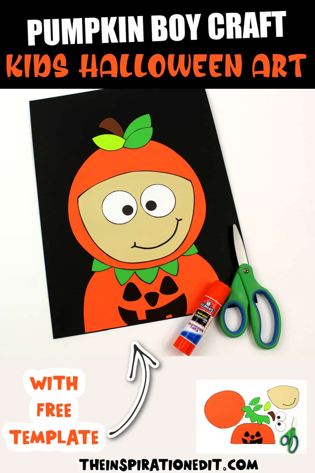 Boy Pumpkin Craft For Kids