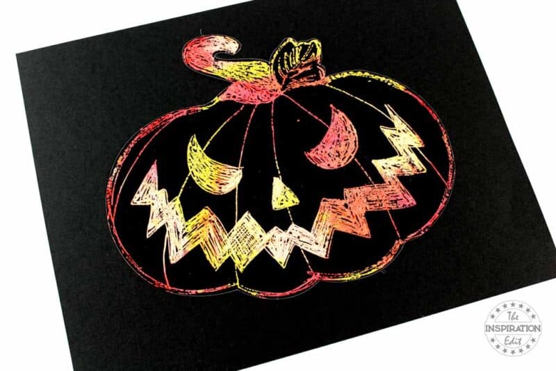 Pumpkin Scratch Art.