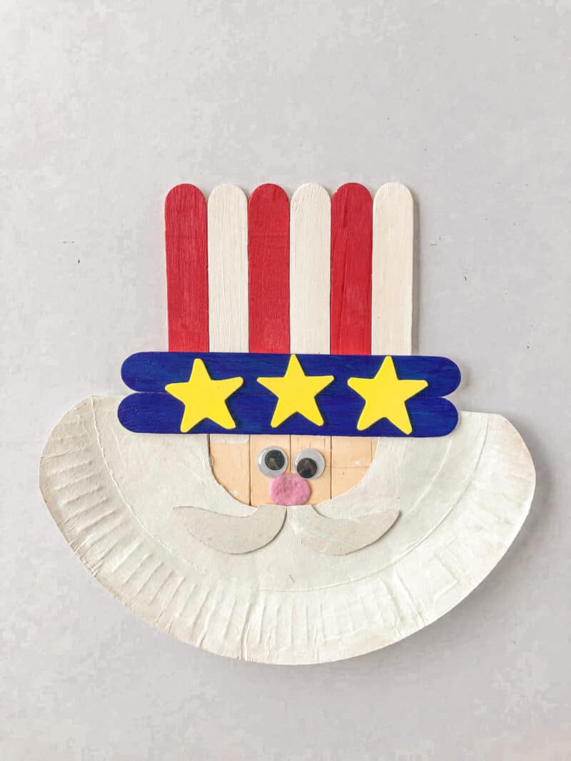 gluing stars to the uncle sam craft