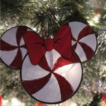 Minnie Mouse Christmas Ornament.