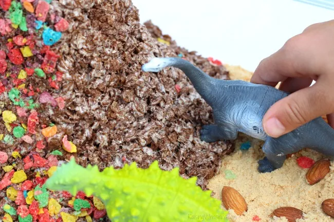 Dinosaur Sensory Bin.