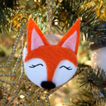DIY Wooden Fox Ornament.