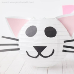 DIY Paper Lantern Cat Head Craft.