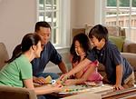 Parents Are Playing Monopoly With Their Children.