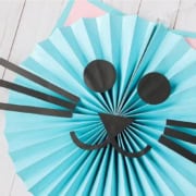 Cat Head Paper Fan Craft.