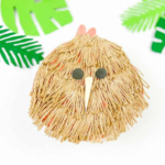 Paper Plate Kiwi Craft.