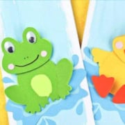 Paper Bag Frog and Duck Puppets.