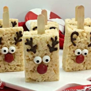 Rudolph Reindeer Rice Crispy Treats.
