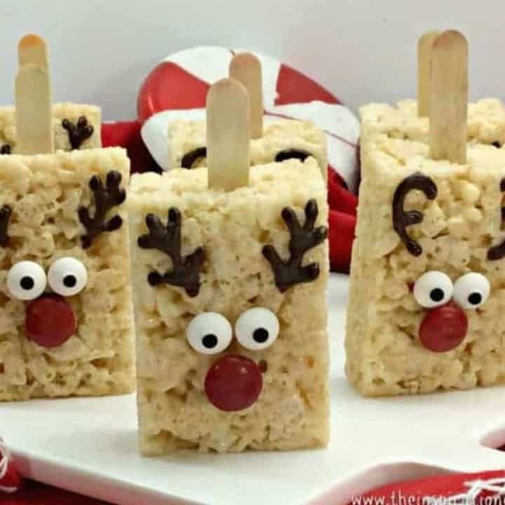 Rudolph Reindeer Rice Crispy Treats.