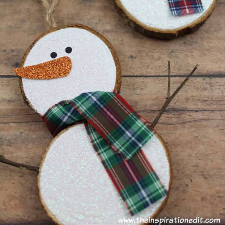 Rustic Snowman Ornament.