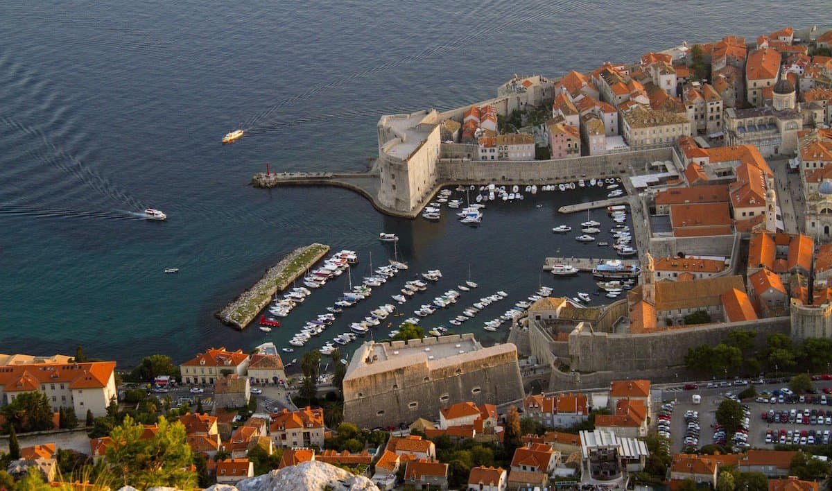 Activities for Your Croatia Trip | Aerial shot of streets harbour in Croatia.