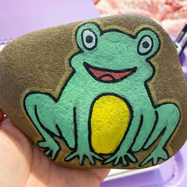 Frog Painted Rock.