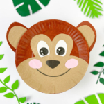 paper monkey plate.